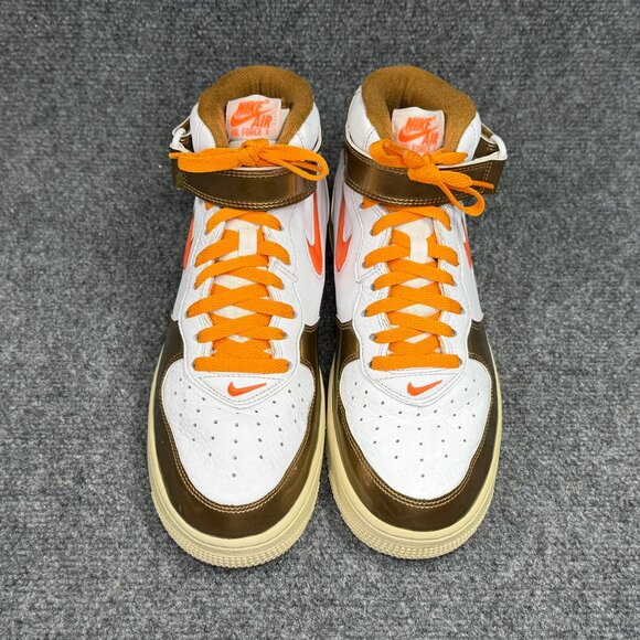 Nike Air Force 1 Mid QS Shoes Men's 9 Jewel Ale Brown Retro Athletic Sneakers - Picture 3 of 12